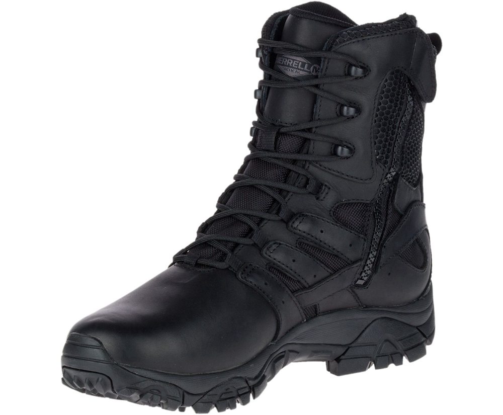Merrell Boots Black - Moab 2 8\" Tactical Response Waterproof - Womens 12JOGEDNX